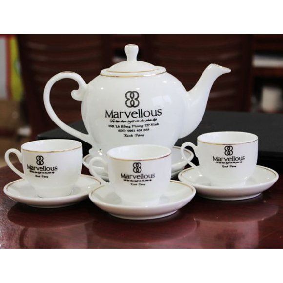 Bộ ấm chén in theo yêu cầu